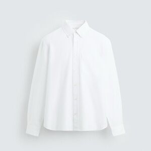 Zara Crisp White Dress Shirt (NO COLLAR)
